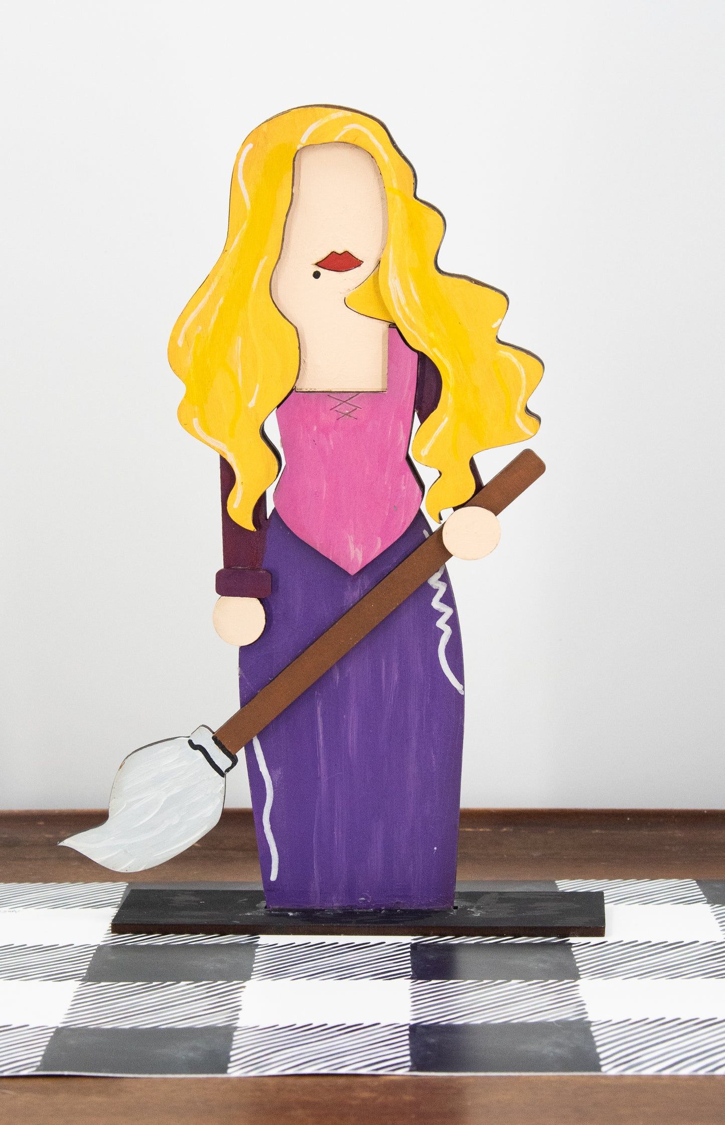 Sister Witch Trio – 12" Standing Wooden Halloween Shelf Sitters
