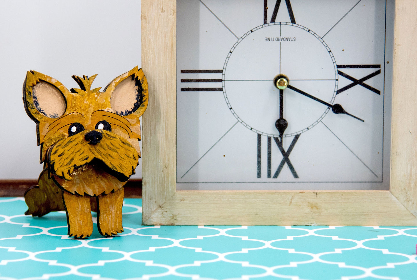 Custom Yorkie glasses holder and decor- Yorkshire Terrier eyeglasses stand
