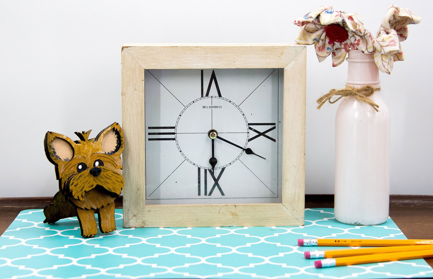 Custom Yorkie glasses holder and decor- Yorkshire Terrier eyeglasses stand