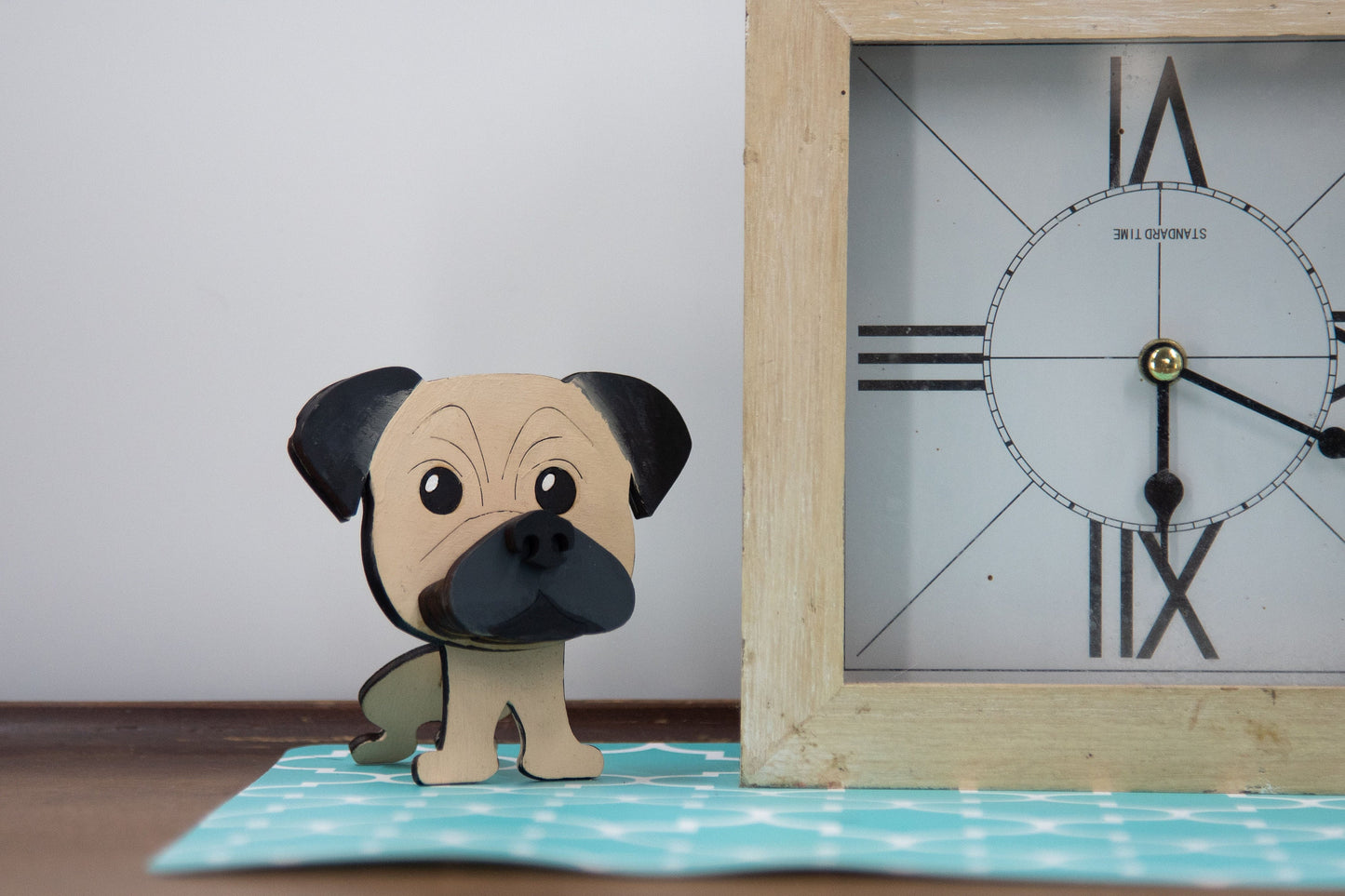 Custom Pug eyeglasses stand and decor - Dog glasses holder