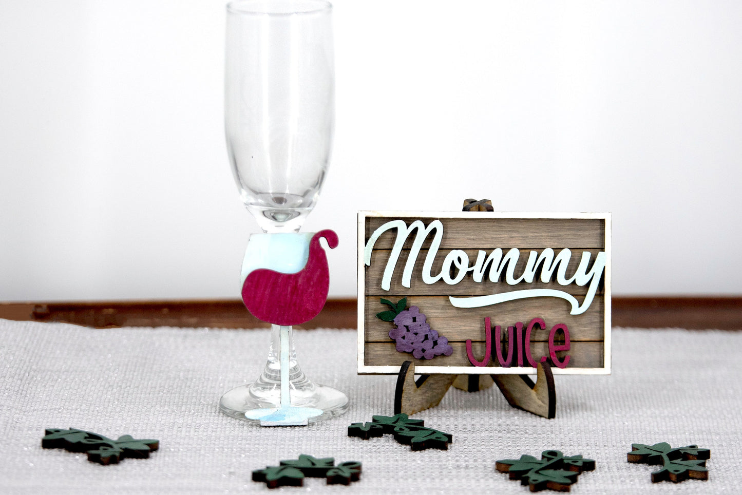 Wine tiered tray decor bundle- Custom decorative Wine decorations