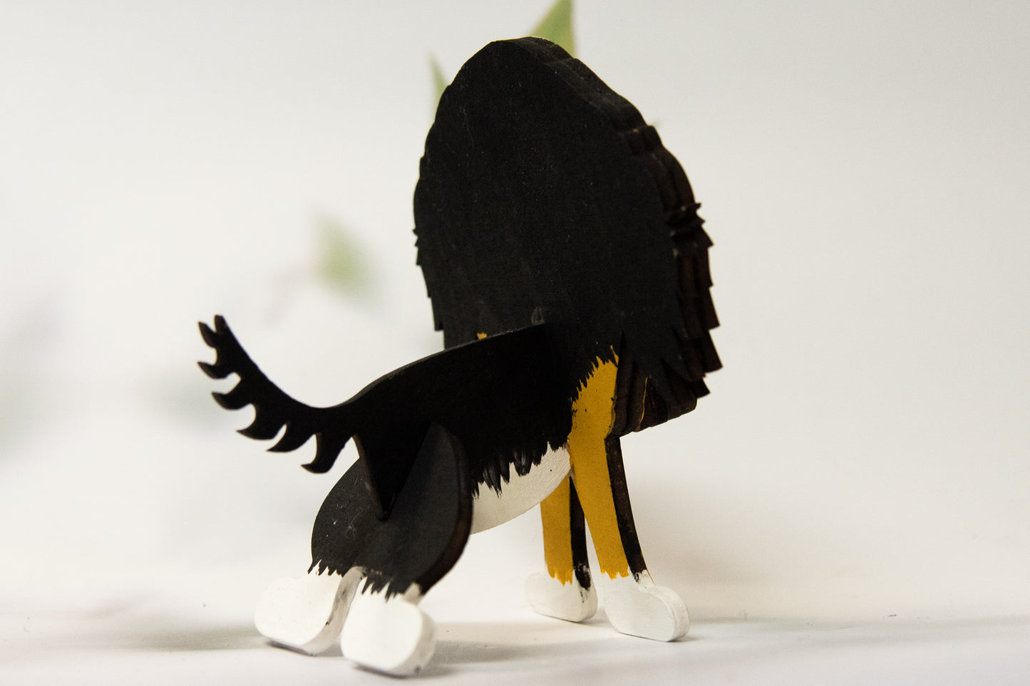 DIY wooden Bernese Mountain Dog glasses holder kit, paint your own unfinished dog eyeglass stand craft project, pet lover DIY decor gift, buildable wood dog breed glasses stand for crafters and dog lovers.
