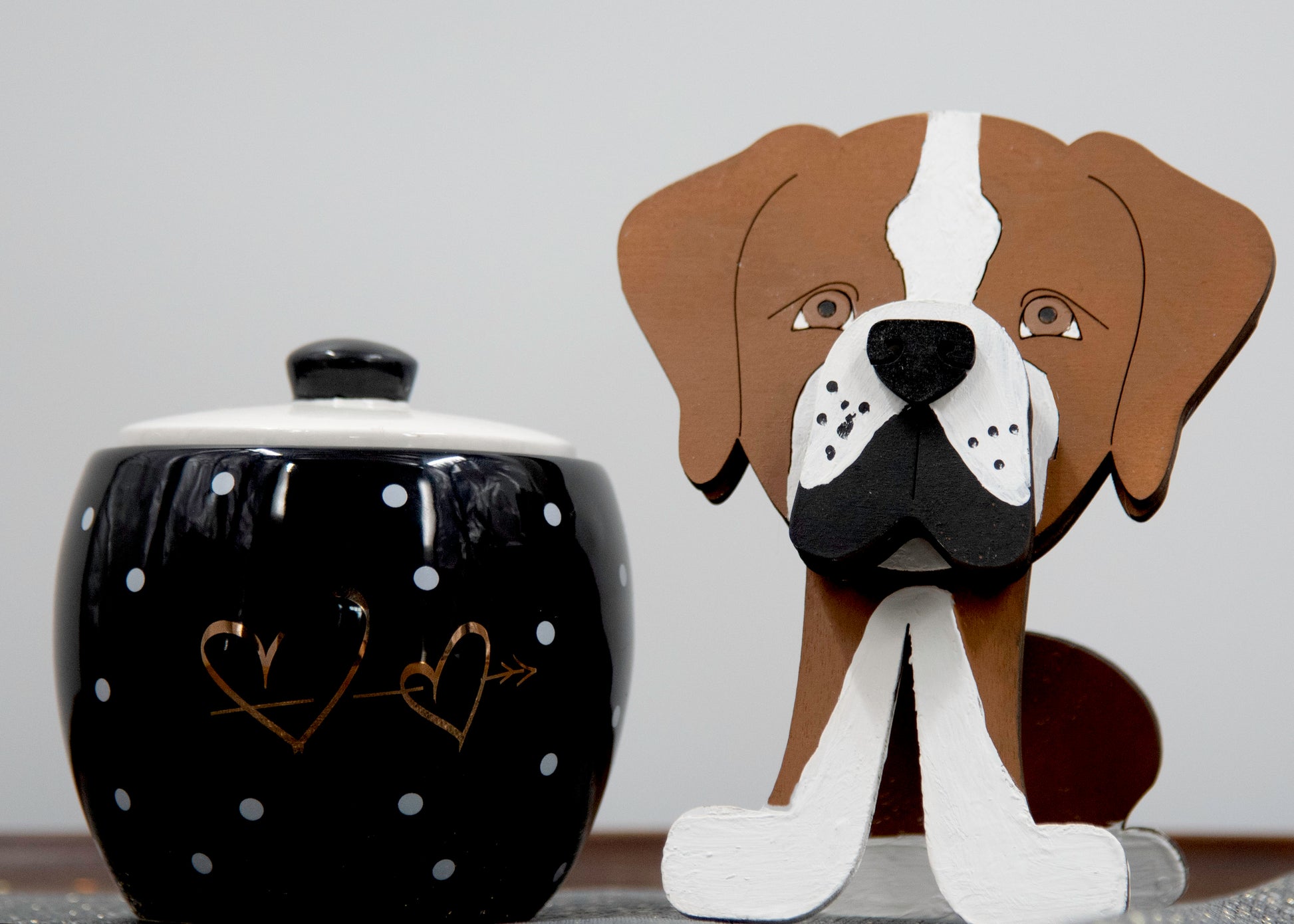 Handcrafted and hand-painted wooden Boxer dog glasses holder stand, custom eyeglass display with realistic details, perfect decorative pet lover gift for dog moms and dads, desk or shelf decor for eyeglasses or sunglasses