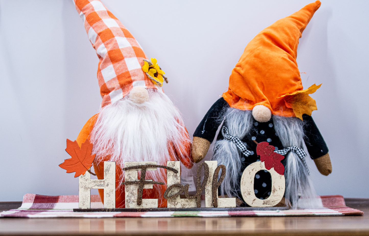 DIY wooden Hello Fall shelf sitter craft kit with autumn leaf accents, unfinished paint-your-own standing sign for fall and Thanksgiving home decor, rustic farmhouse seasonal decoration, includes all wood pieces for easy painting and assembly
