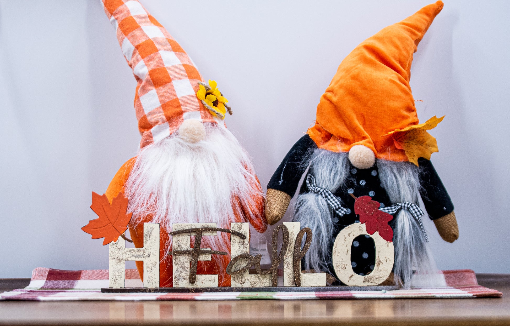 DIY wooden Hello Fall shelf sitter craft kit with autumn leaf accents, unfinished paint-your-own standing sign for fall and Thanksgiving home decor, rustic farmhouse seasonal decoration, includes all wood pieces for easy painting and assembly
