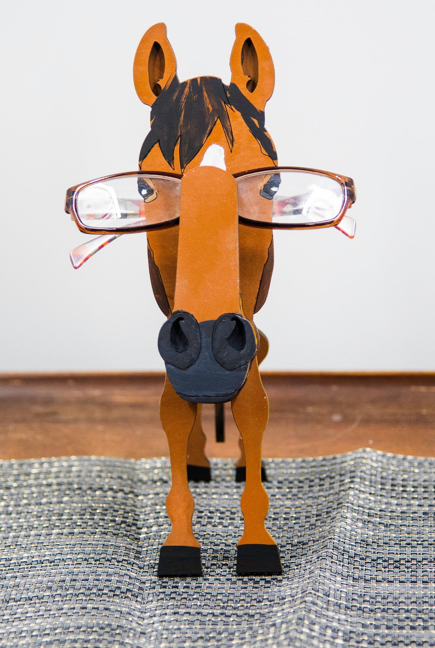 Horse Glasses Holder - Hand-Painted Wooden eyeglasses stand