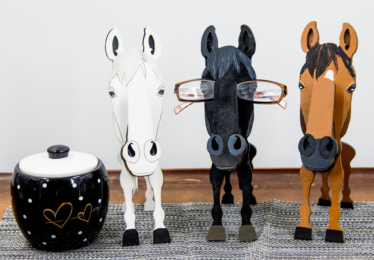 Horse Glasses Holder - Hand-Painted Wooden eyeglasses stand