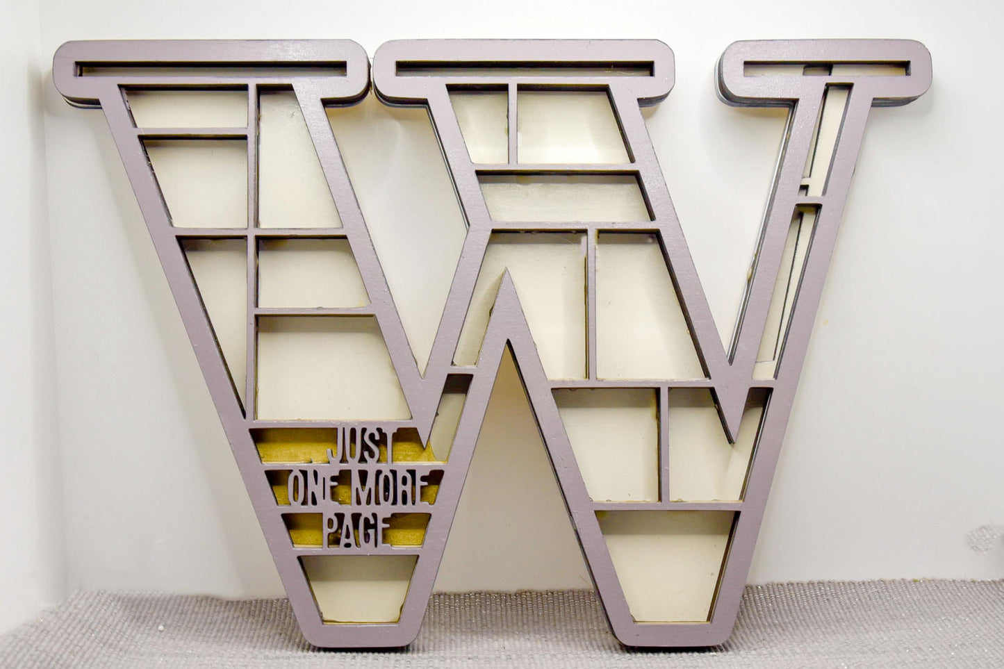 Personalized Letter Bookshelf - Custom Initial Mini Bookshelf Decor
