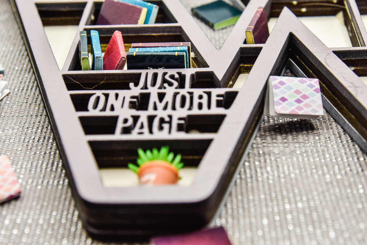 Personalized Letter Bookshelf - Custom Initial Mini Bookshelf Decor