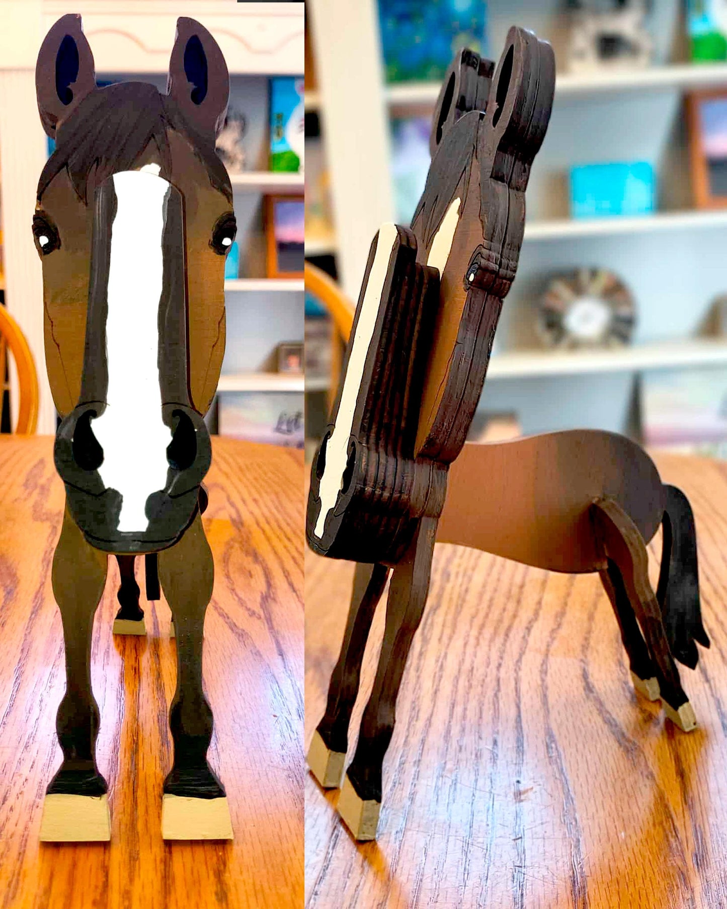 Horse Glasses Holder - Hand-Painted Wooden eyeglasses stand