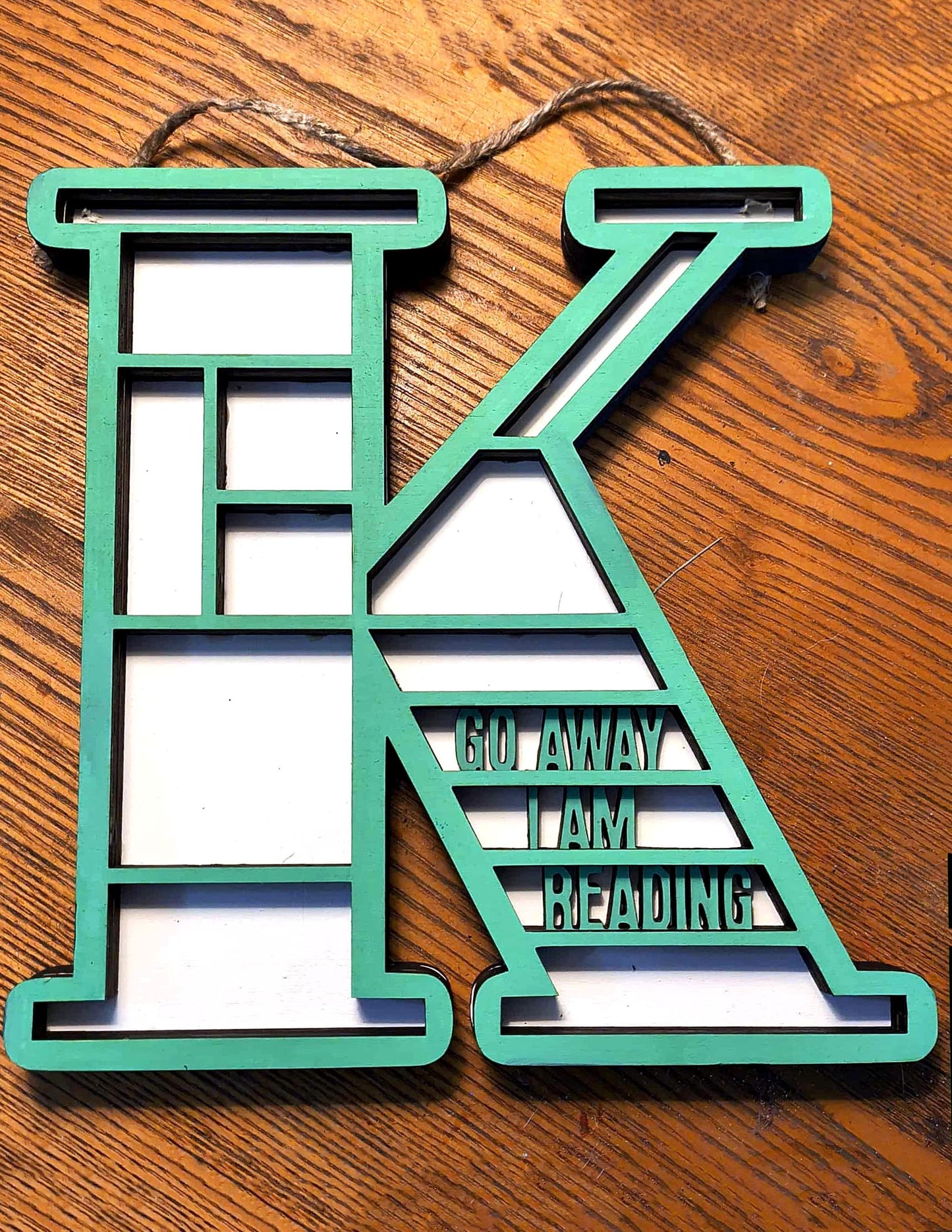 Personalized Letter Bookshelf - Custom Initial Mini Bookshelf Decor