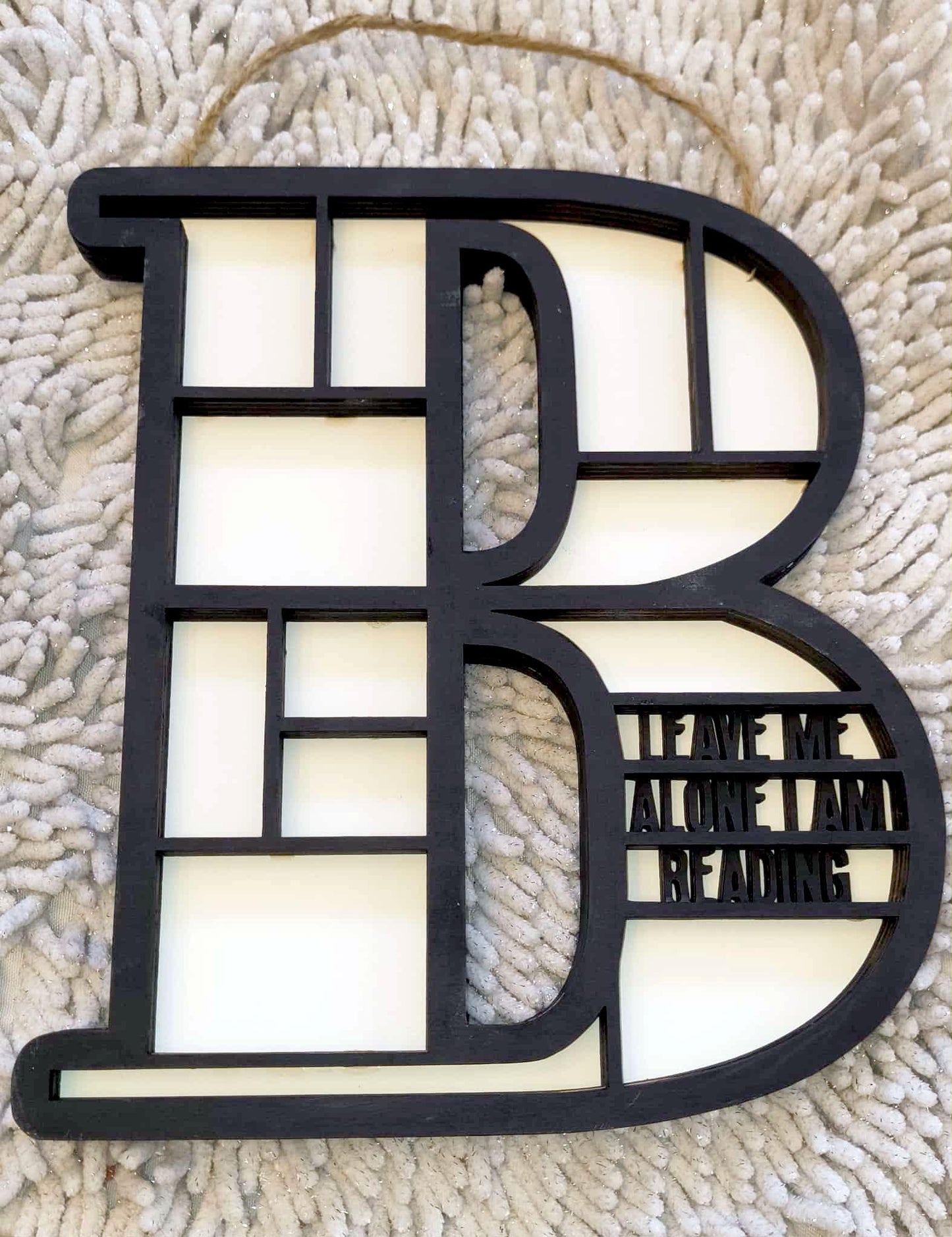 Personalized Letter Bookshelf - Custom Initial Mini Bookshelf Decor