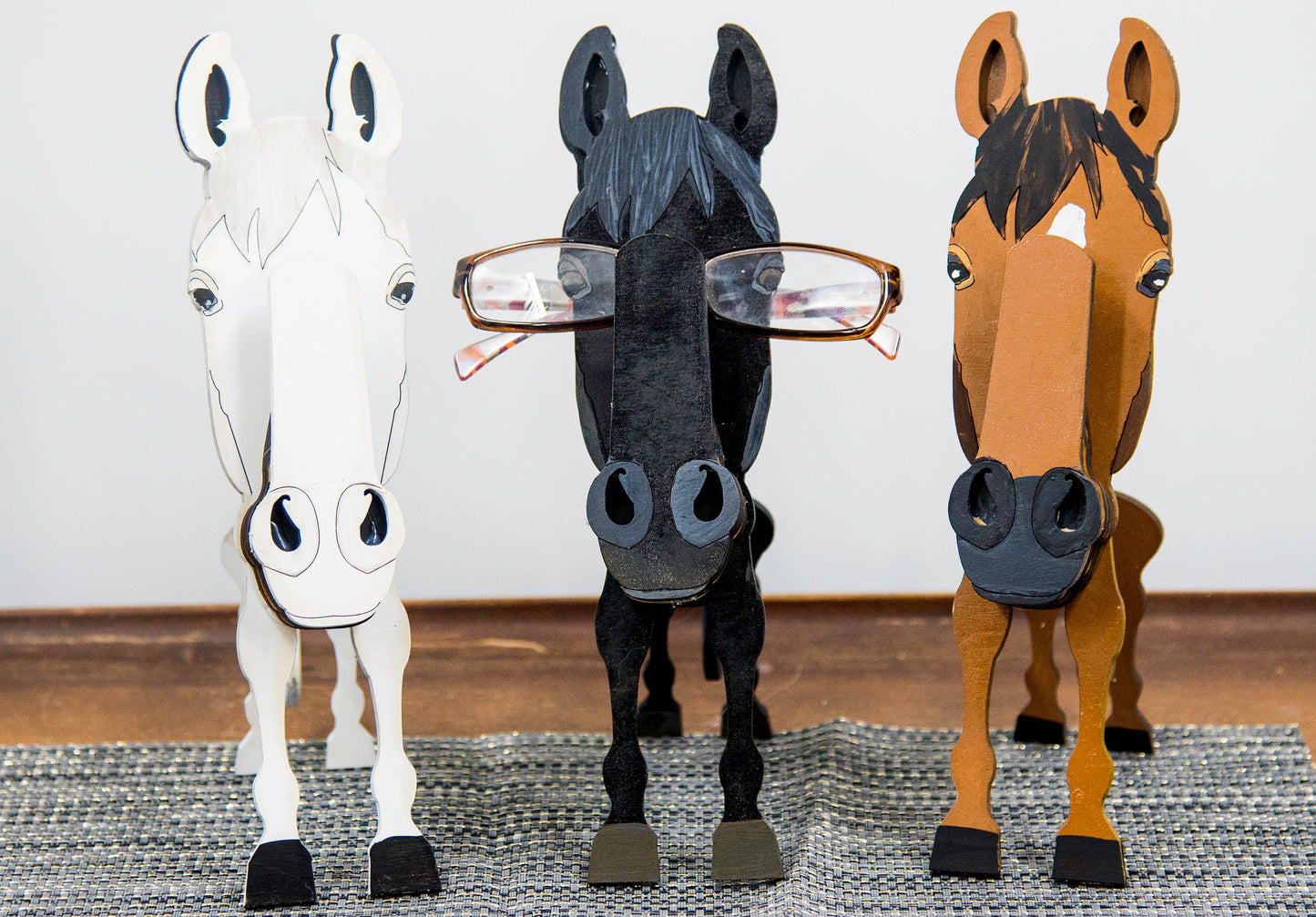 Horse Glasses Holder - Hand-Painted Wooden eyeglasses stand