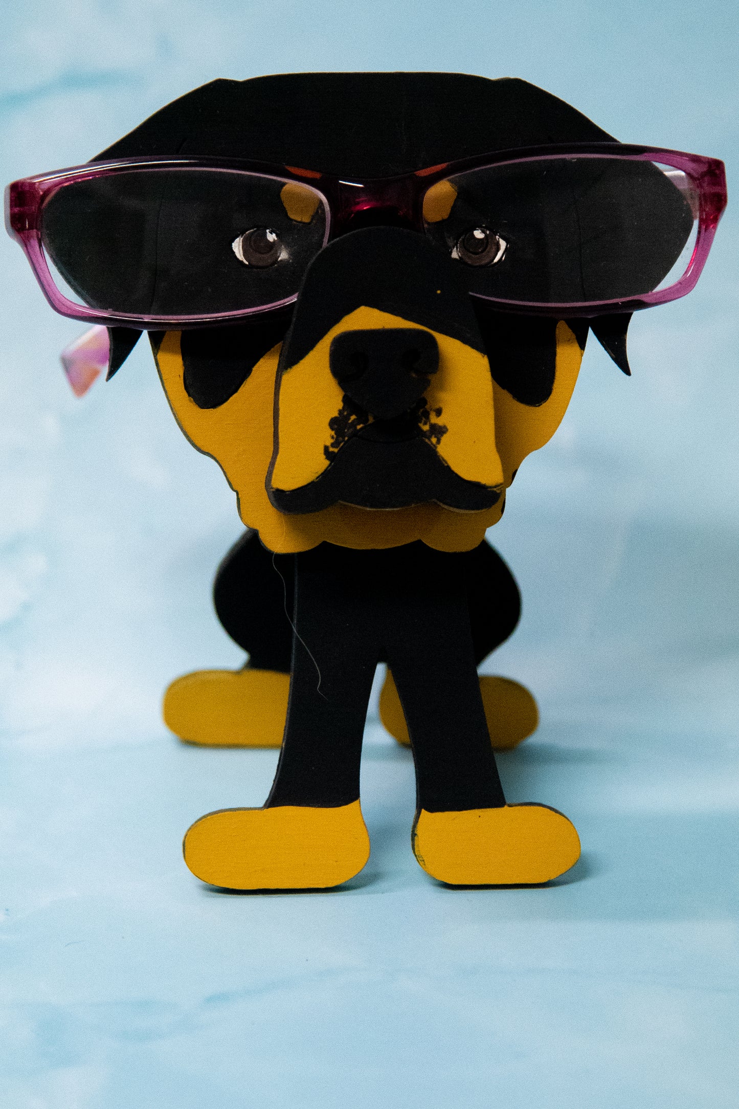 DIY rottweiler glasses holder, dog glasses stand craft kit, unfinished wooden glasses holder, dog lover craft project, DIY dog glasses stand, paint your own dog glasses holder, wooden dog glasses stand kit, handmade craft project for pet lovers, rottweiler craft kit, DIY pet lover gift, dog breed DIY kit
