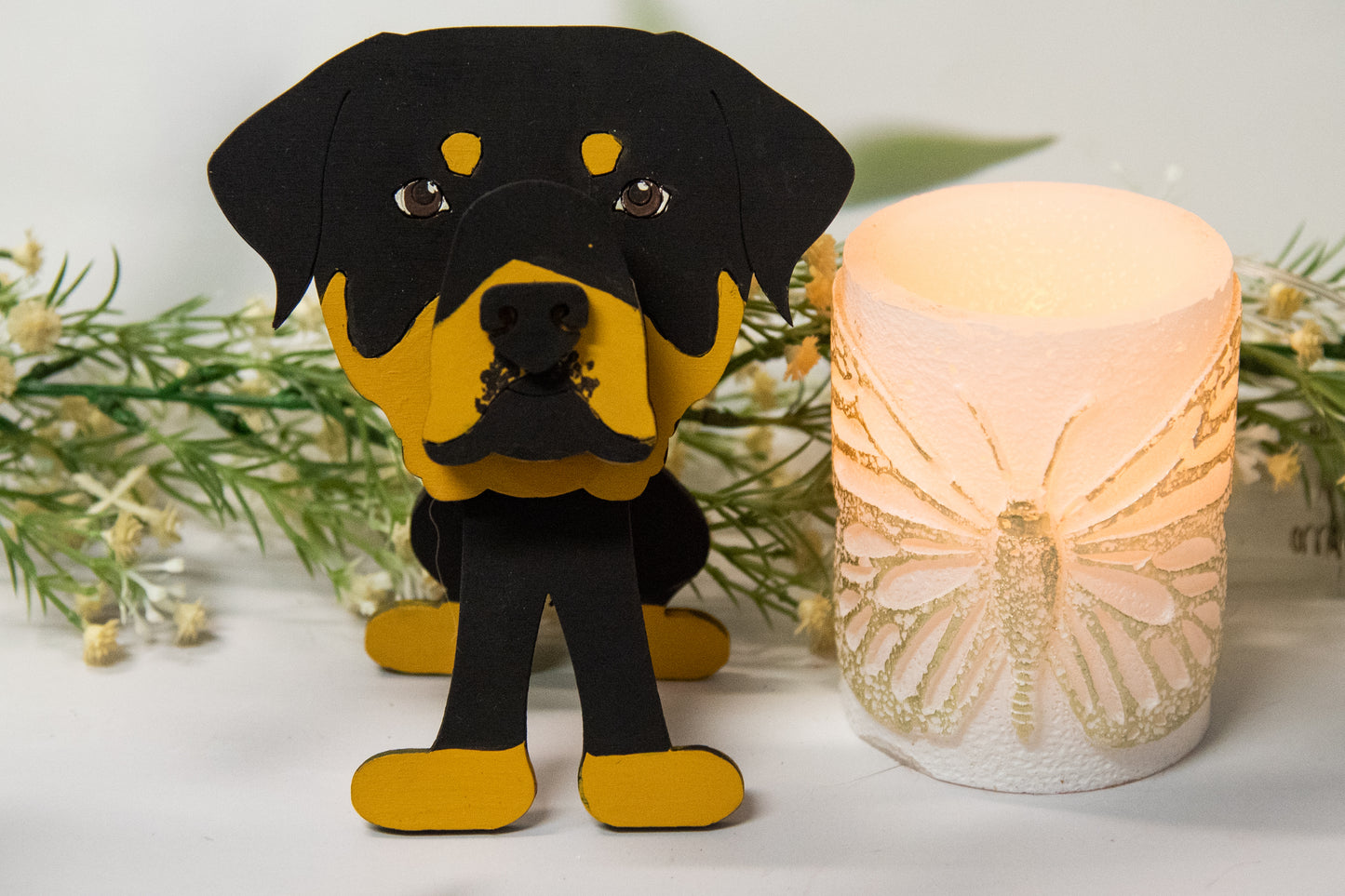 DIY rottweiler glasses holder, dog glasses stand craft kit, unfinished wooden glasses holder, dog lover craft project, DIY dog glasses stand, paint your own dog glasses holder, wooden dog glasses stand kit, handmade craft project for pet lovers, rottweiler craft kit, DIY pet lover gift, dog breed DIY kit