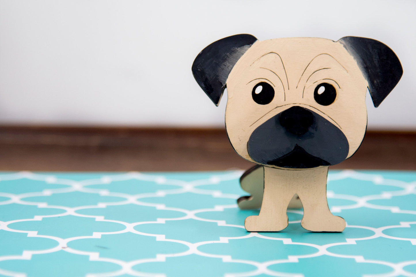 Custom Pug eyeglasses stand and decor - Dog glasses holder