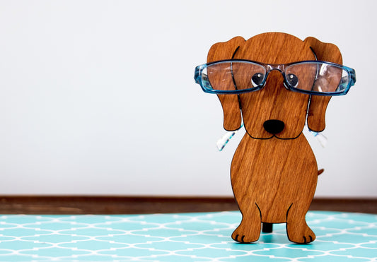 Custom Dachshund decor and Eyeglasses stand- Weiner dog glasses holder