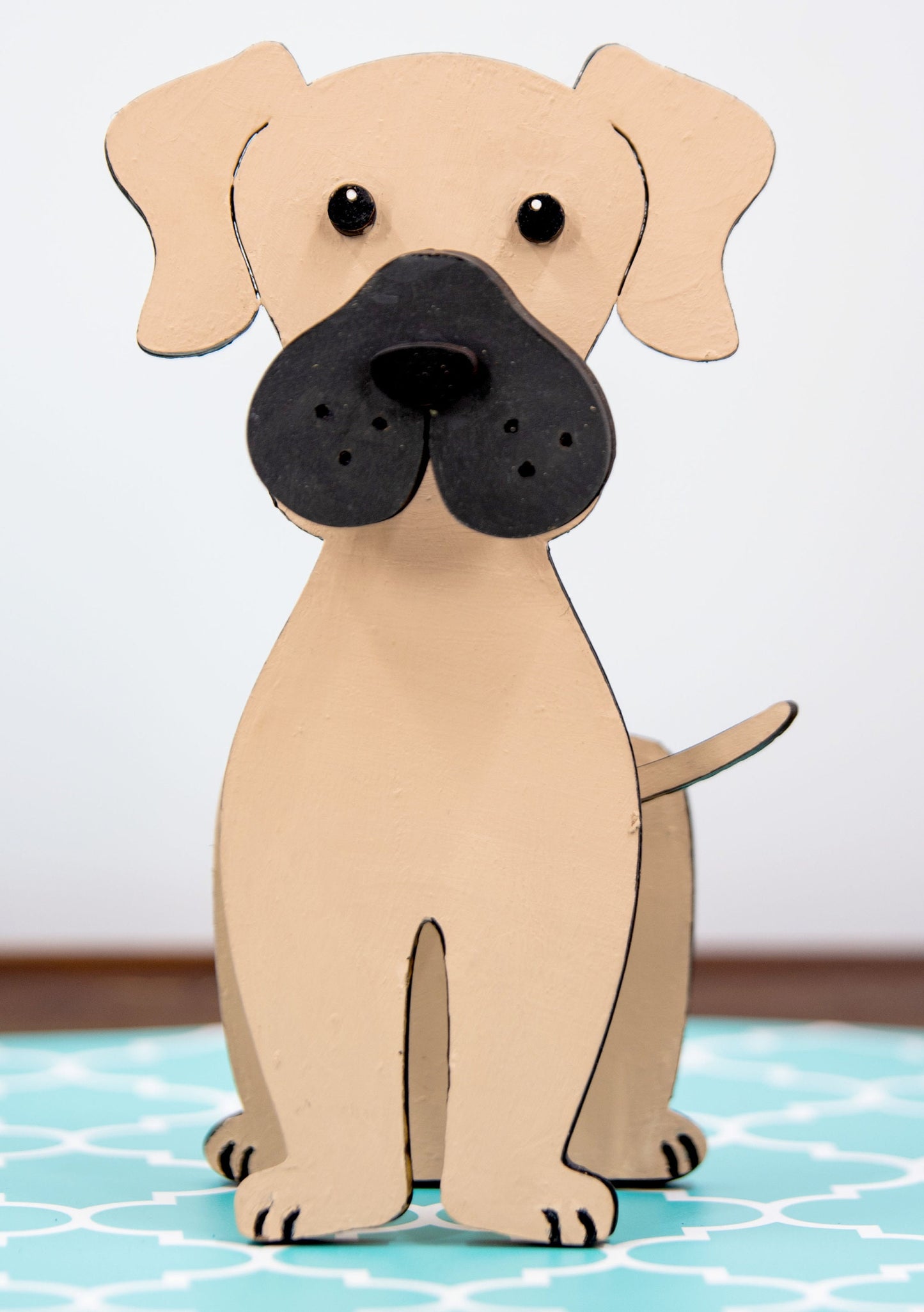 Mastiff Wooden glasses holder,  Dog desk decoration & Nightstand decor