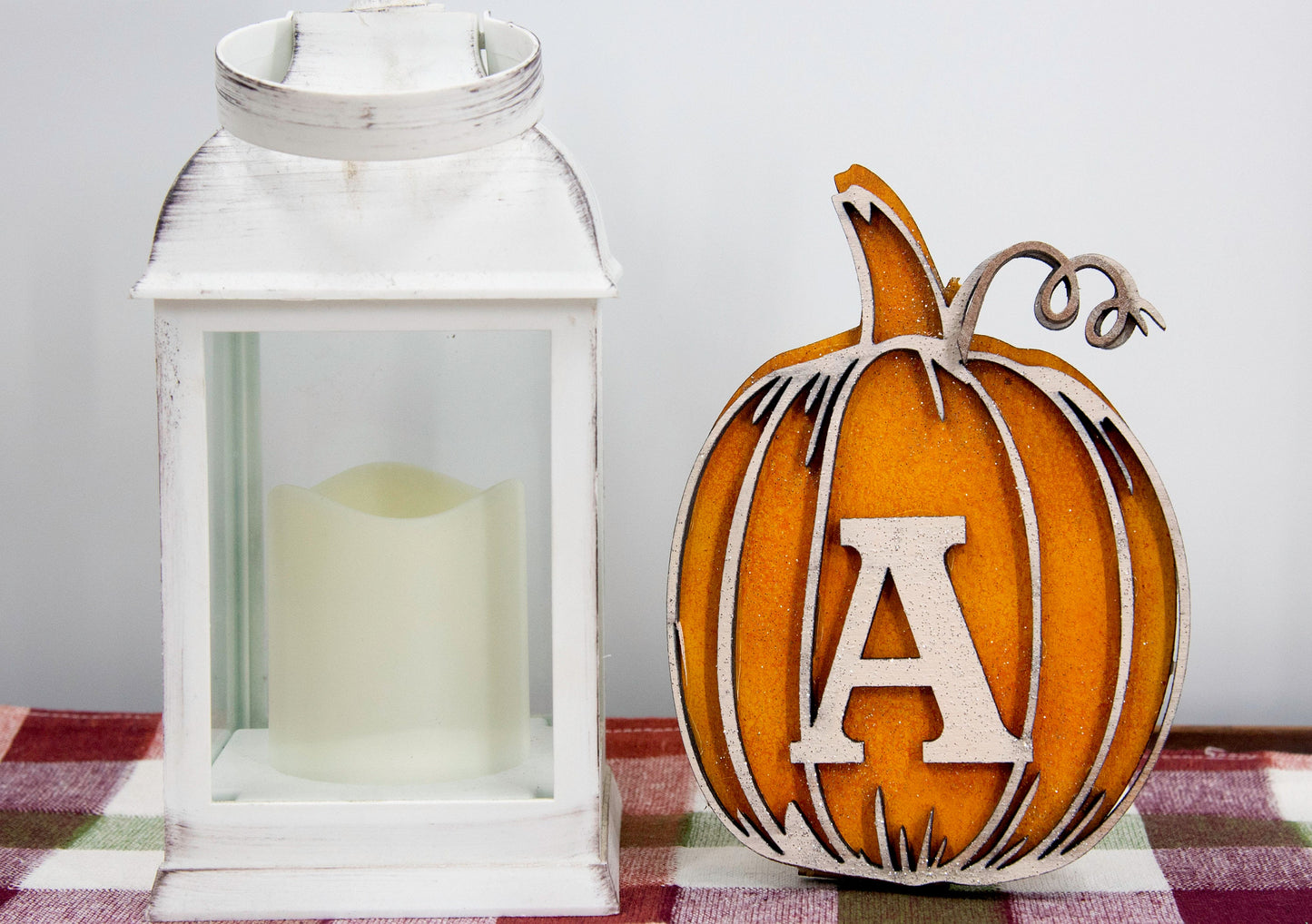 Personalized Standing Pumpkin Letters – Custom Fall Shelf Sitters